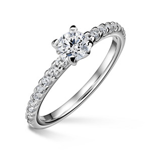 Aria | Zásnubní prsten se středovým kamenem 0.500ct, bílé zlato, s diamanty 49
