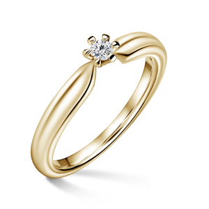 Florence | Zásnubní prsten se středovým diamantem 0.055ct, žluté zlato 56