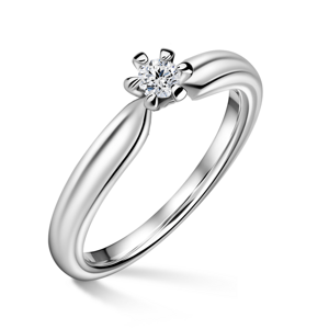 Florence | Zásnubní prsten se středovým diamantem 0.145ct, bílé zlato 46