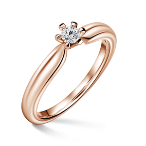 Florence | Zásnubní prsten se středovým diamantem 0.145ct, růžové zlato 46
