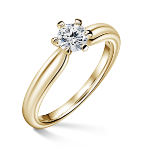 Florence | Zásnubní prsten se středovým diamantem 0.400ct, žluté zlato 48