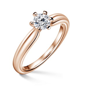 Florence | Zásnubní prsten se středovým diamantem 0.400ct, růžové zlato 50