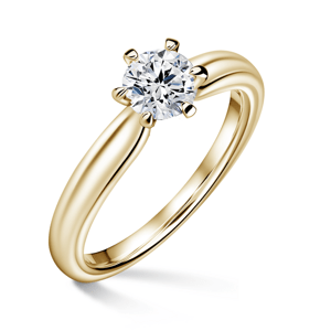 Florence | Zásnubní prsten se středovým diamantem 0.500ct, žluté zlato 52
