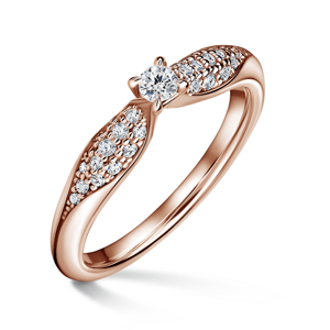 Luna | Zásnubní prsten se středovým kamenem 0.085ct, růžové zlato, s diamanty 46