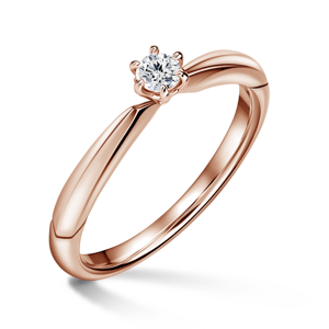 Minerva | Zásnubní prsten se středovým diamantem 0.085ct, růžové zlato 56