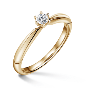 Minerva | Zásnubní prsten se středovým diamantem 0.145 ct, žluté zlato 46