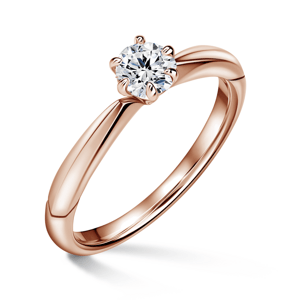 Minerva | Zásnubní prsten se středovým diamantem 0.400ct, růžové zlato 49