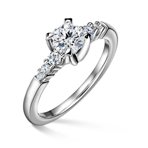 Sierra | Zásnubní prsten se středovým kamenem 0.700ct, bílé zlato, s diamanty 46