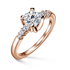 Sierra | Zásnubní prsten se středovým kamenem 0.900ct, růžové zlato, s diamanty 48