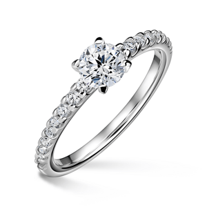 Aria | Zásnubní prsten se středovým kamenem 0.700ct, bílé zlato, s diamanty 49