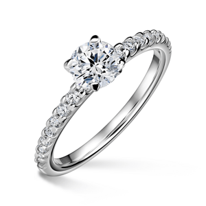 Aria | Zásnubní prsten se středovým kamenem 0.900ct, bílé zlato, s diamanty 49