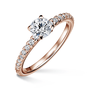 Aria | Zásnubní prsten se středovým kamenem 0.900ct, růžové zlato, s diamanty 46