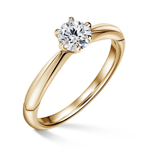 Minerva | Zásnubní prsten se středovým diamantem 0.500 ct, žluté zlato 55
