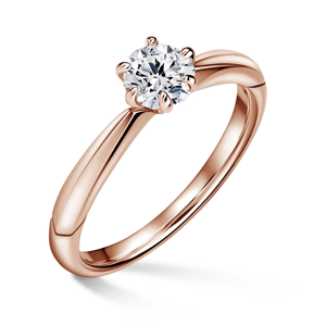 Minerva | Zásnubní prsten se středovým diamantem 0.500ct, růžové zlato 46