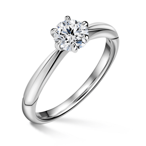 Minerva | Zásnubní prsten se středovým diamantem 0.700ct, bílé zlato 46