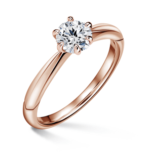 Minerva | Zásnubní prsten se středovým diamantem 0.700ct, růžové zlato 52