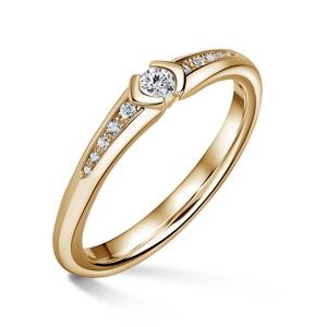 Harmonia | Zásnubní prsten se středovým kamenem 0.085ct, žluté zlato, s diamanty 46