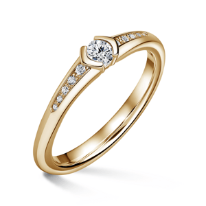 Harmonia | Zásnubní prsten se středovým kamenem 0.145ct, žluté zlato, s diamanty 46