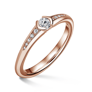 Harmonia | Zásnubní prsten se středovým kamenem 0.145ct, růžové zlato, s diamanty 46