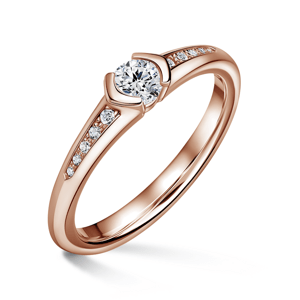 Harmonia | Zásnubní prsten se středovým kamenem 0.180ct, růžové zlato, s diamanty 49