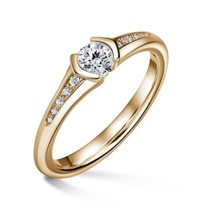Harmonia | Zásnubní prsten se středovým kamenem 0.400ct, žluté zlato, s diamanty 46