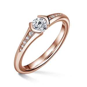 Harmonia | Zásnubní prsten se středovým kamenem 0.400ct, růžové zlato, s diamanty 48