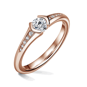 Harmonia | Zásnubní prsten se středovým kamenem 0.400ct, růžové zlato, s diamanty 64