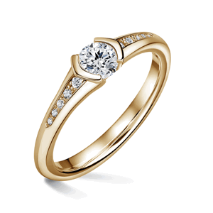 Harmonia | Zásnubní prsten se středovým kamenem 0.500ct, žluté zlato, s diamanty 59