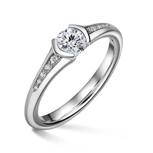 Harmonia | Zásnubní prsten se středovým kamenem 0.700ct, bílé zlato, s diamanty 46