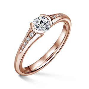 Harmonia | Zásnubní prsten se středovým kamenem 0.700ct, růžové zlato, s diamanty 46