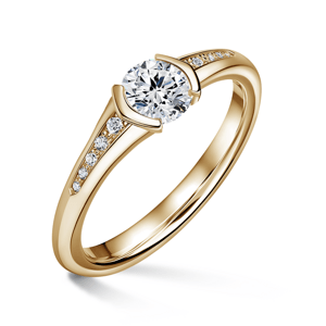 Harmonia | Zásnubní prsten se středovým kamenem 0.900ct, žluté zlato, s diamanty 51
