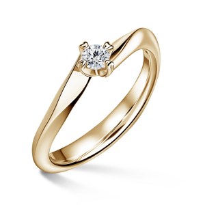 Freya | Zásnubní prsten se středovým diamantem 0.145ct, žluté zlato 49