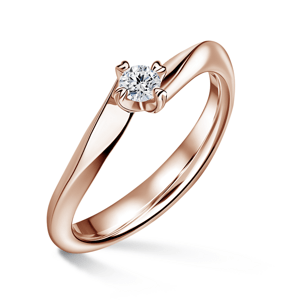 Freya | Zásnubní prsten se středovým diamantem 0.145ct, růžové zlato 48