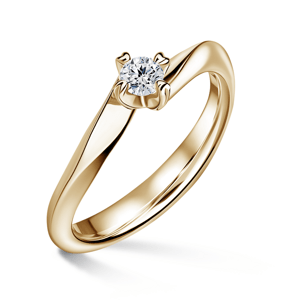 Freya | Zásnubní prsten se středovým diamantem 0.180ct, žluté zlato 46