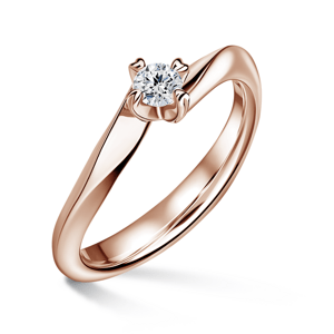 Freya | Zásnubní prsten se středovým diamantem 0.180ct, růžové zlato 46