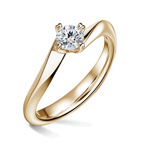 Freya | Zásnubní prsten se středovým diamantem 0.400ct, žluté zlato 65
