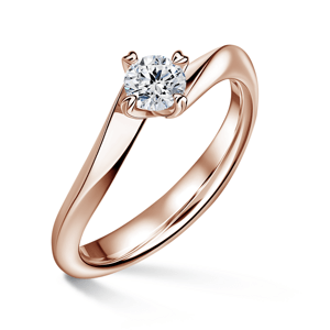 Freya | Zásnubní prsten se středovým diamantem 0.400ct, růžové zlato 48