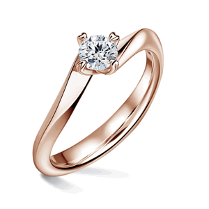 Freya | Zásnubní prsten se středovým diamantem 0.400ct, růžové zlato 59