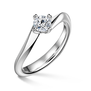 Freya | Zásnubní prsten se středovým diamantem 0.700ct, bílé zlato 46