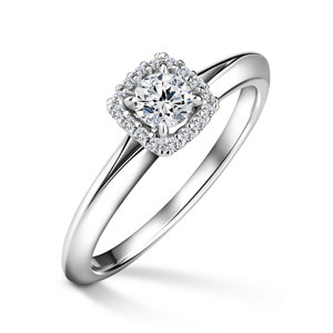 Odette | Zásnubní prsten se středovým diamantem 0.25ct, bílé zlato, s diamanty 48