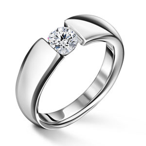 Diona | Zásnubní prsten se středovým diamantem 0.500ct, bílé zlato 46