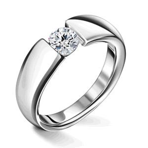 Diona | Zásnubní prsten se středovým diamantem 0.500ct, bílé zlato 48