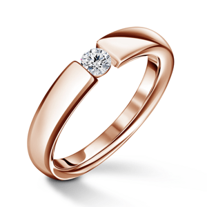 Diona | Zásnubní prsten se středovým diamantem 0.180ct, růžové zlato 47