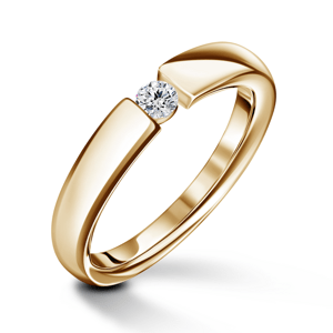 Diona | Zásnubní prsten se středovým diamantem 0.085ct, žluté zlato 50