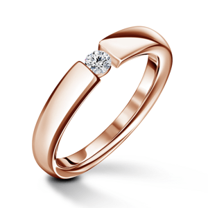 Diona | Zásnubní prsten se středovým diamantem 0.085ct, růžové zlato 48