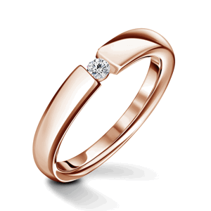 Diona | Zásnubní prsten se středovým diamantem 0.055ct, růžové zlato 52