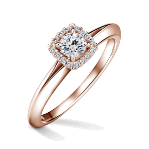 Odette | Zásnubní prsten se středovým diamantem 0.25ct, růžové zlato, s diamanty 54