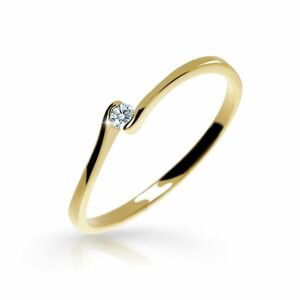Zlatý zásnubní prsten DF 2947, žluté zlato, s briliantem 64