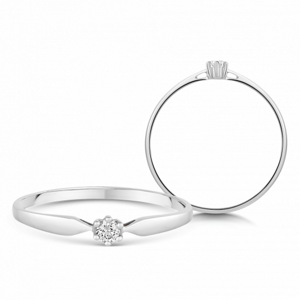 SOFIA DIAMONDS zlatý zásnubní prsten s diamantem 0,05 ct GEMBG25096-35