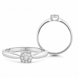 SOFIA DIAMONDS zlatý zásnubní prsten s diamanty 0,05 ct UDRG50435W-H-I1
